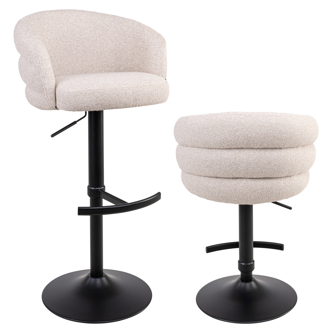 Barstoel Nikki biscotti swivel fire retardant