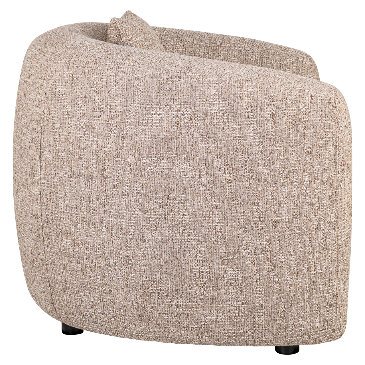 Lounge stoel Luxandra sand tweed fire retardant