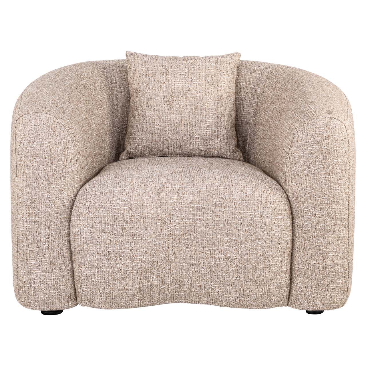 Lounge stoel Luxandra sand tweed fire retardant