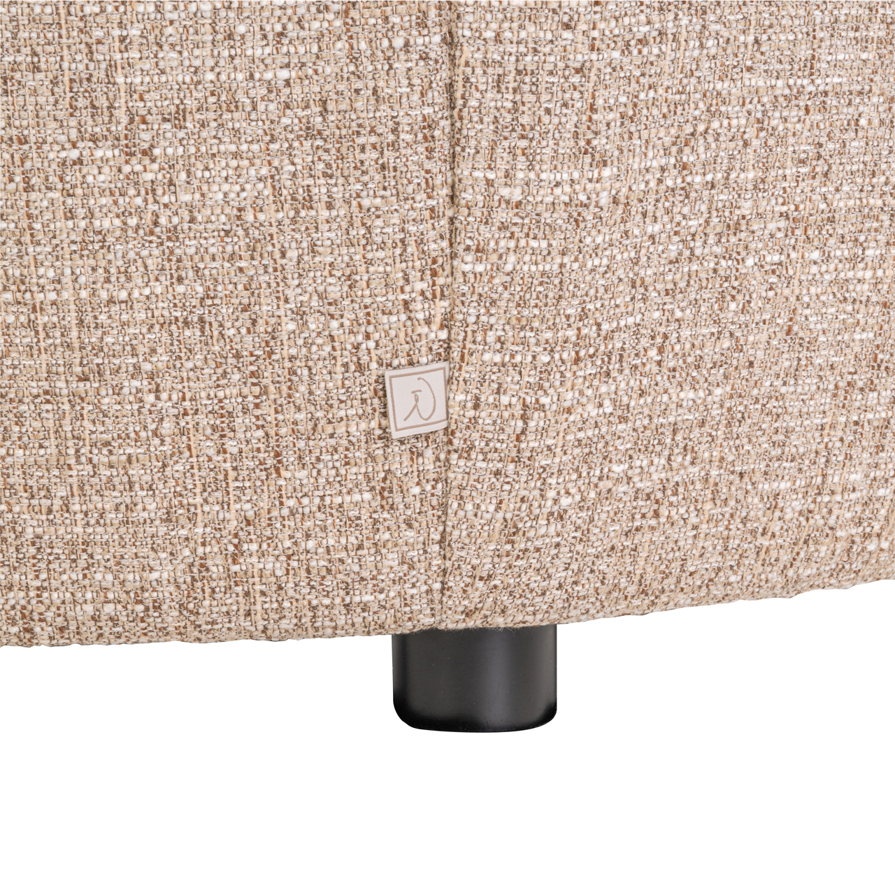Lounge stoel Luxandra sand tweed fire retardant