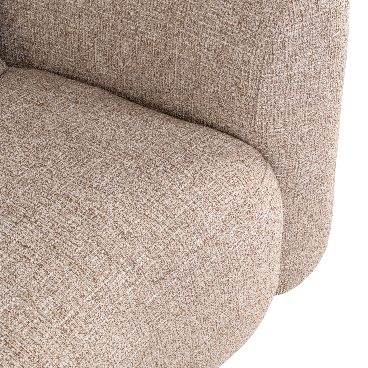Lounge stoel Luxandra sand tweed fire retardant