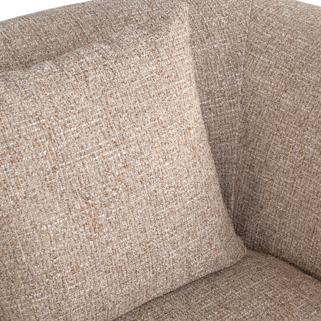 Lounge stoel Luxandra sand tweed fire retardant