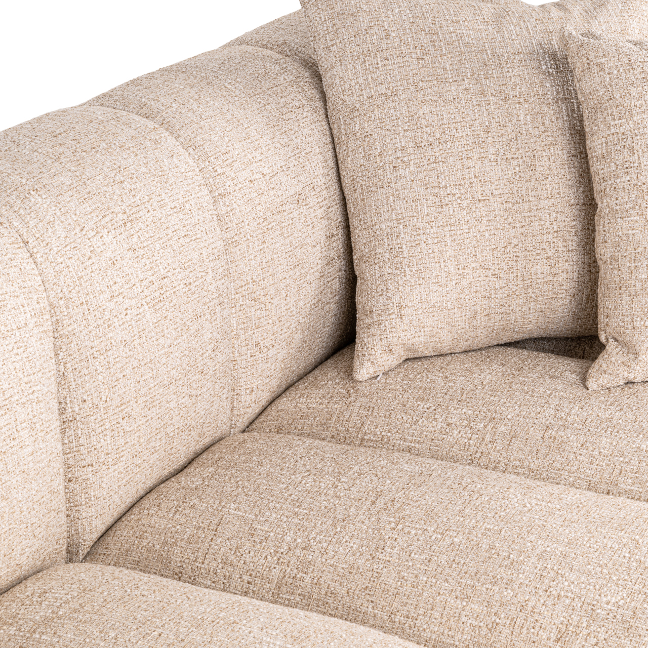 Bank Novaro cream tweed lounge left fire retardant