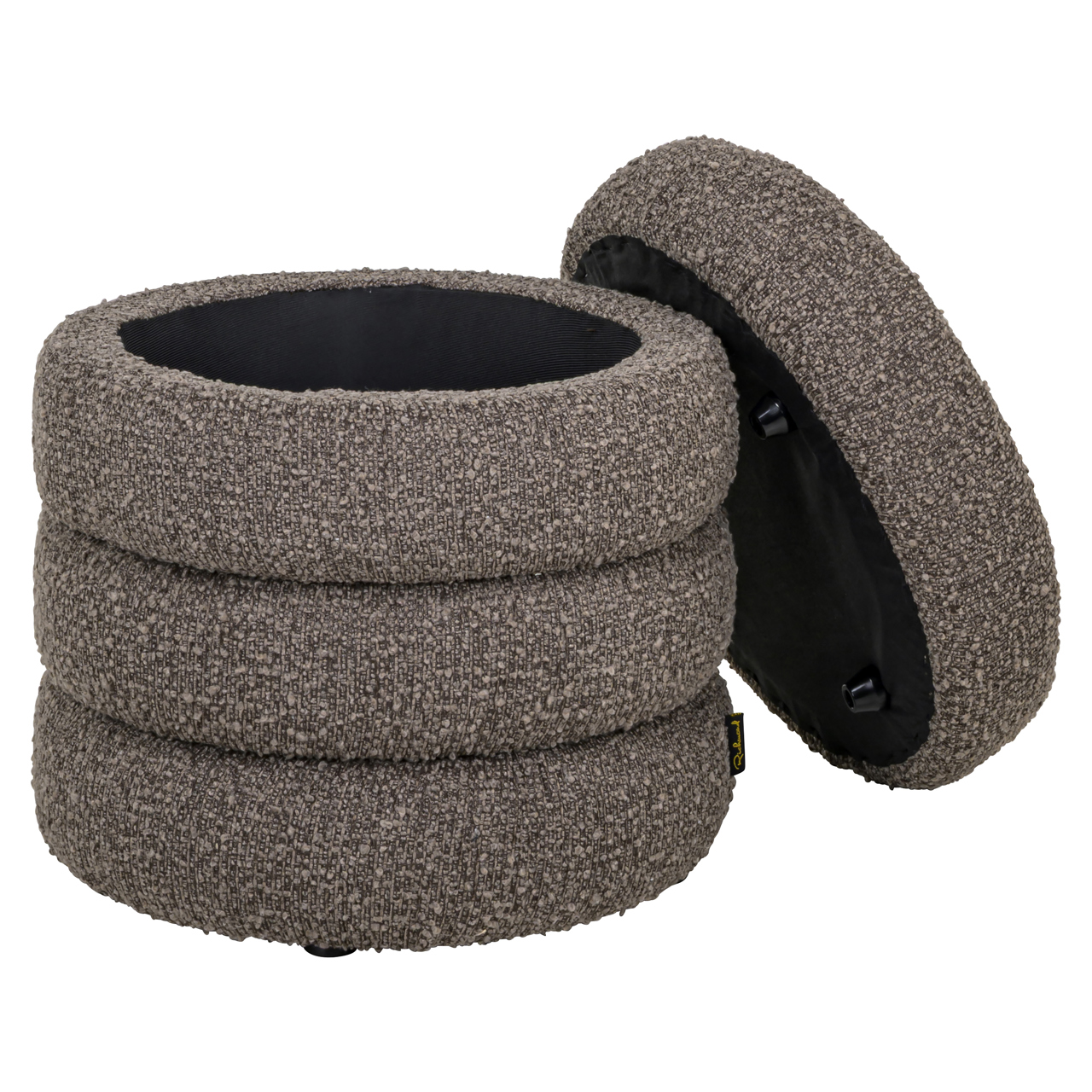Poef & Voetenbank Adele brown chunky