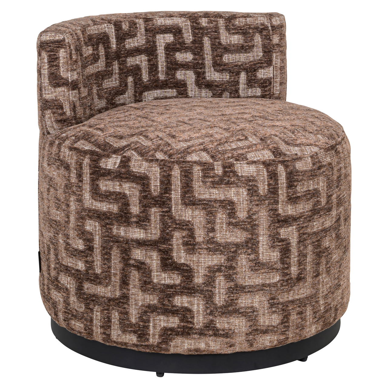 Lounge stoel Franny brown labyrinth