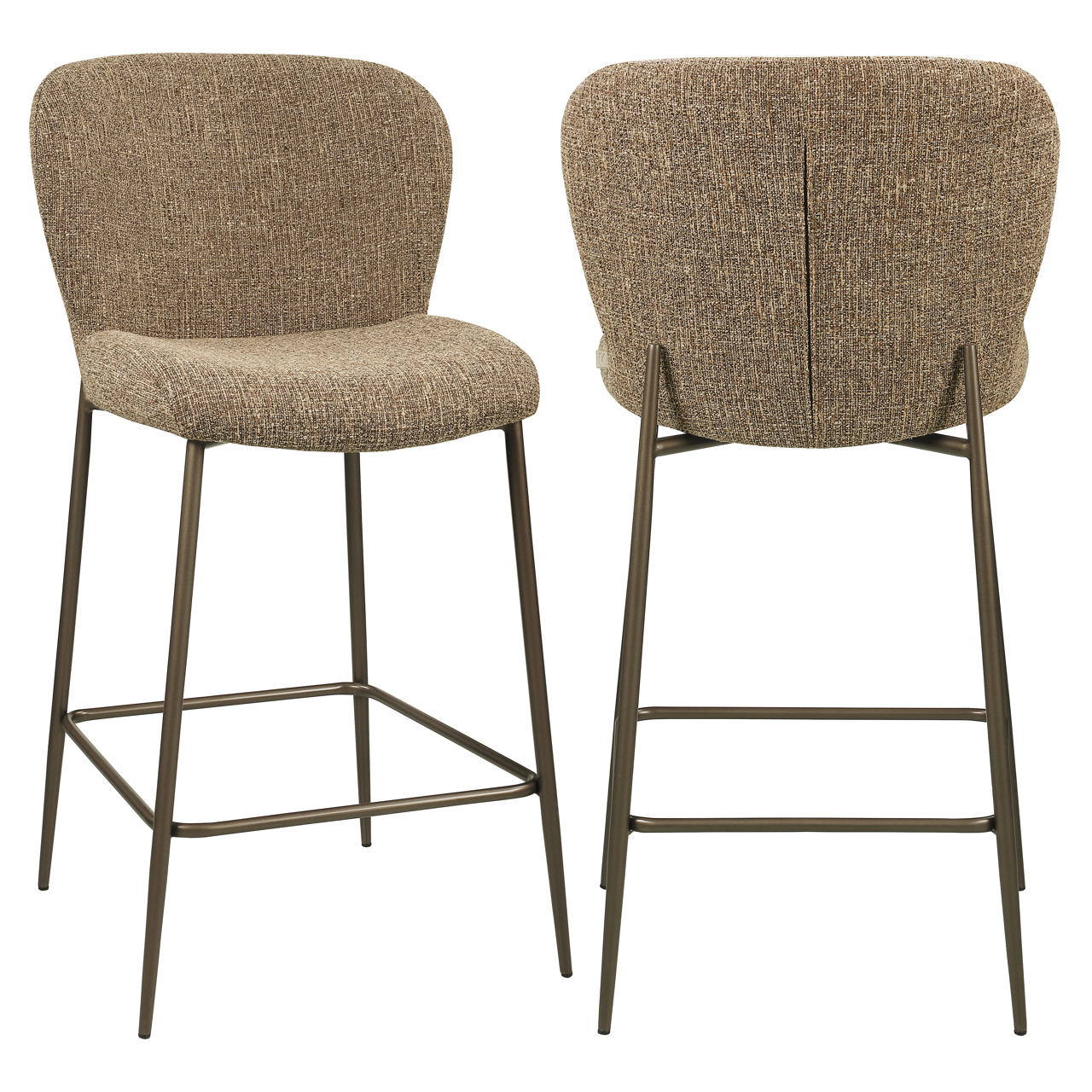 Counterstoel Odarby brown tweed fire retardant