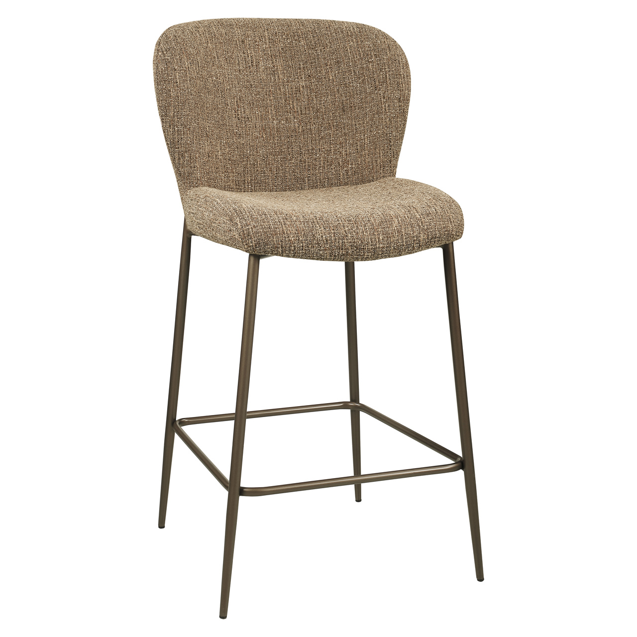 Counterstoel Odarby brown tweed fire retardant