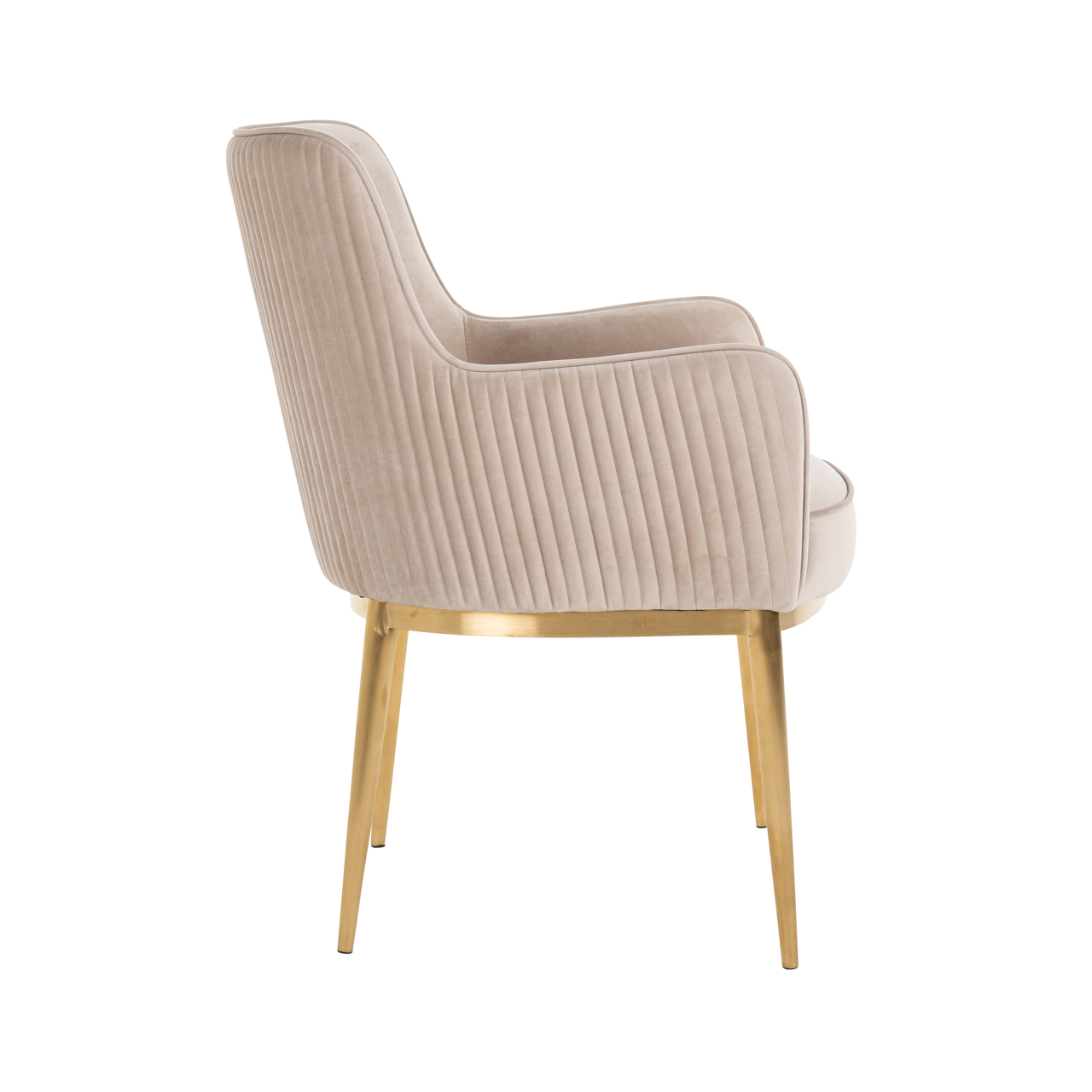 Eetkamerstoel Breeze khaki velvet fire retardant (Set of 2)