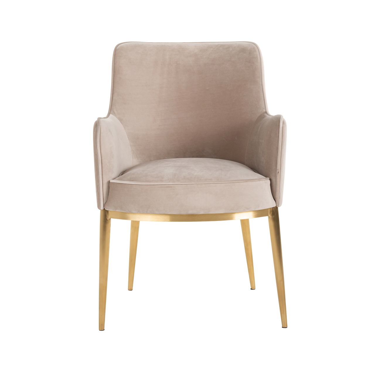 Eetkamerstoel Breeze khaki velvet fire retardant (Set of 2)