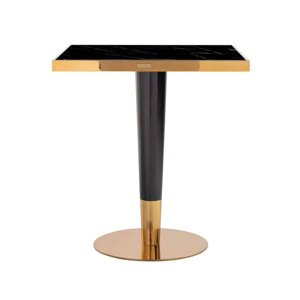 - Bistrotafel Can Roca black/gold 70x70