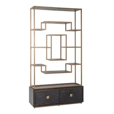 - Wandkast Hunter black rustic