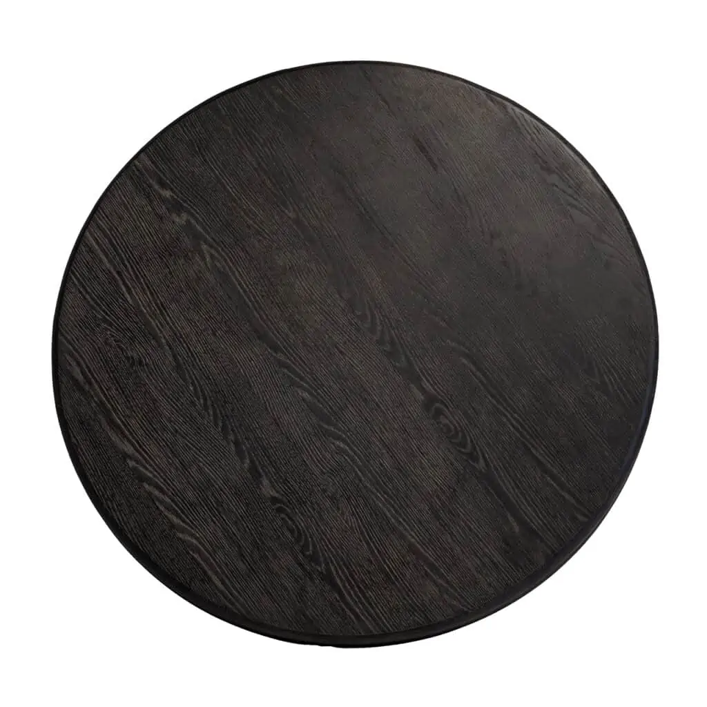 - Eettafel Macaron black rustic 130Ø