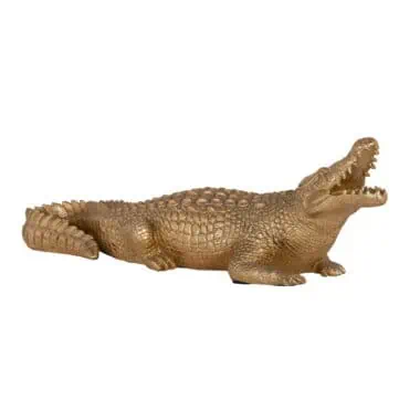 - Decoratief object Crocodile gold