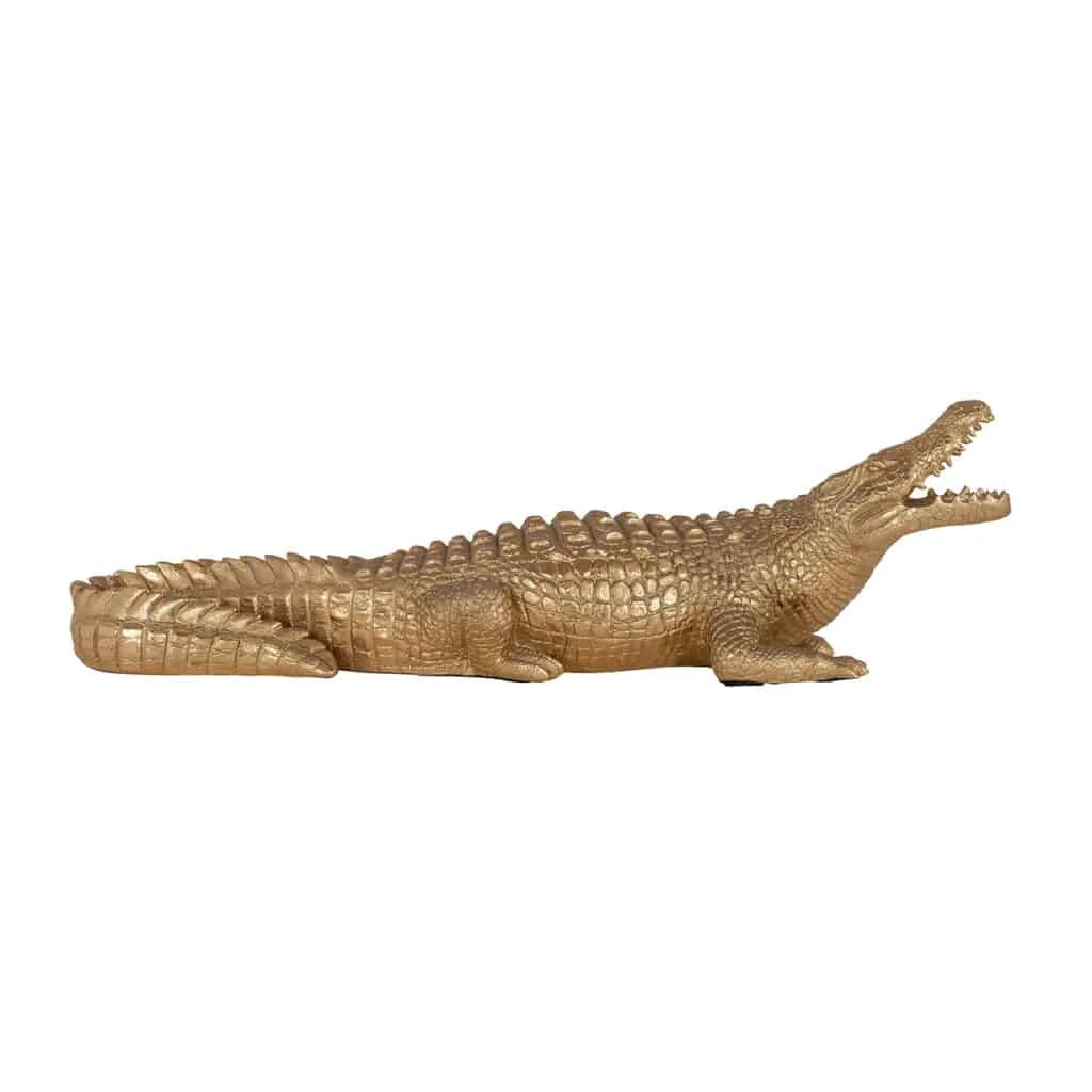 - Decoratief object Crocodile gold