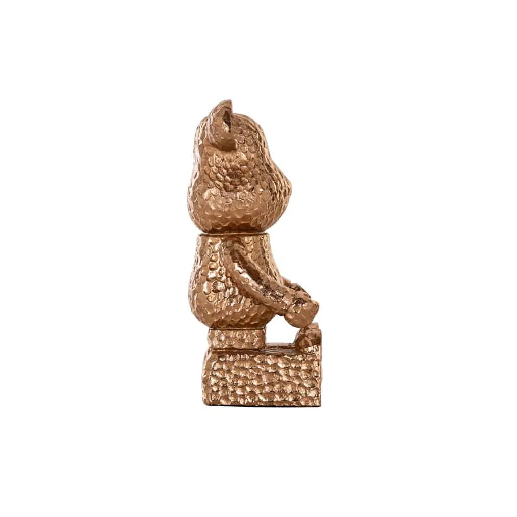 - Decoratief object Bear gold sitting
