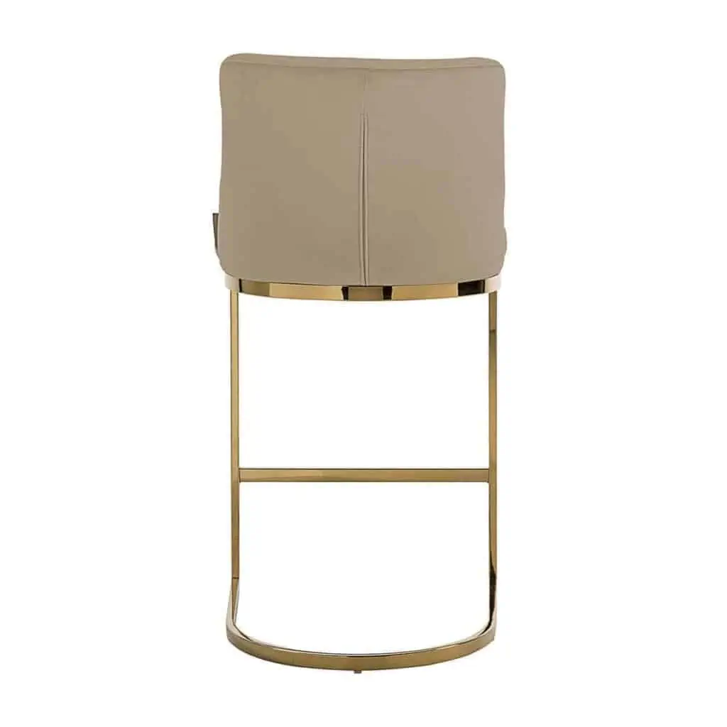 - Barstoel Bolton khaki velvet gold fire retardant (Set of 2)
