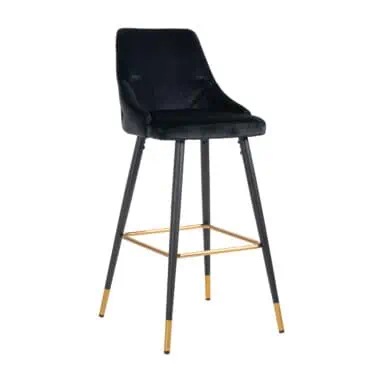 - Barstoel Imani black velvet (Set of 2)