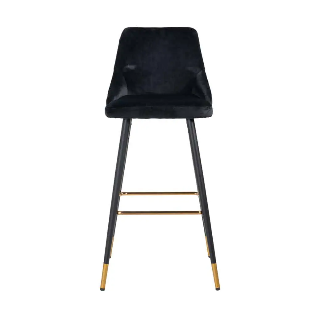 - Barstoel Imani black velvet (Set of 2)