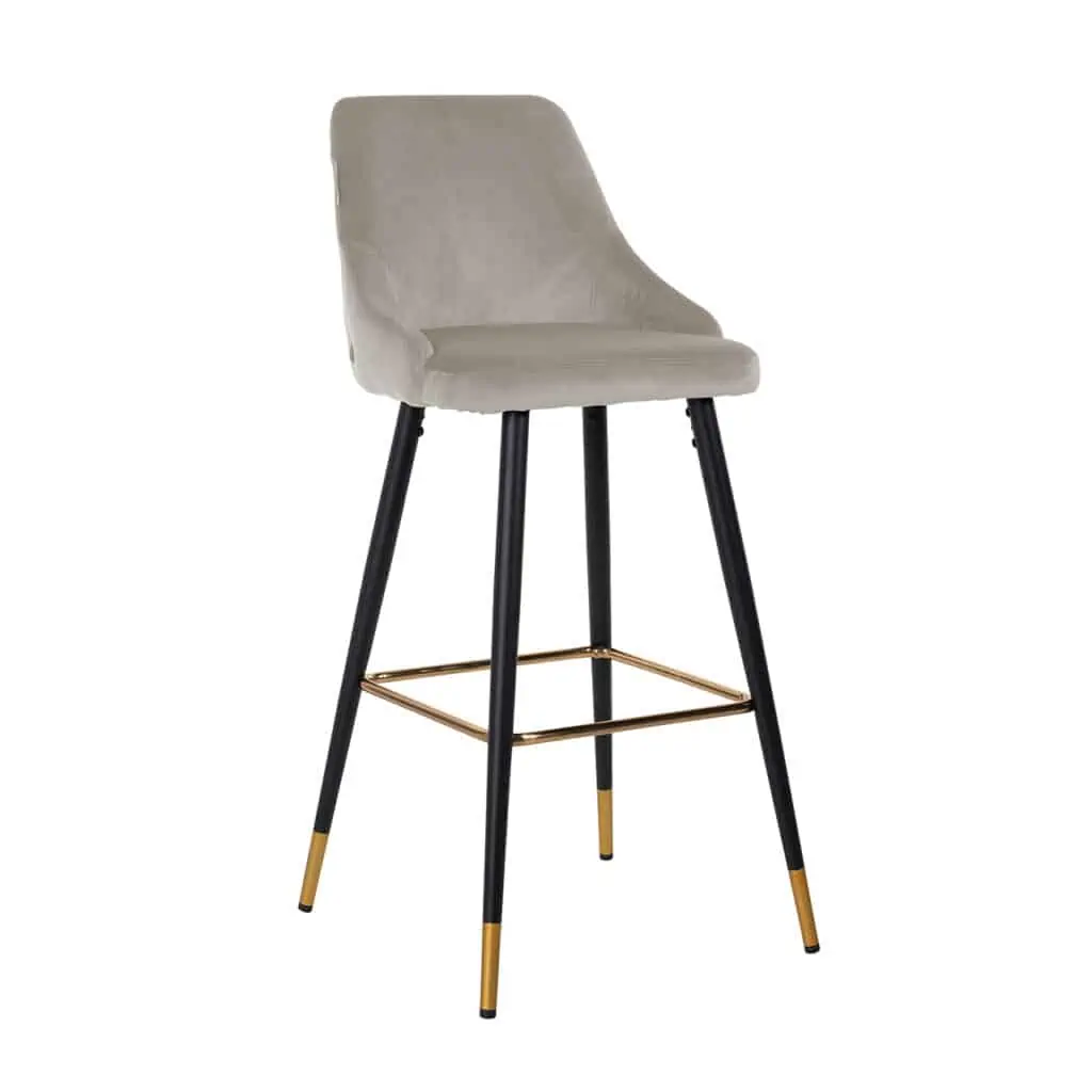 - Barstoel Imani khaki velvet (Set of 2)