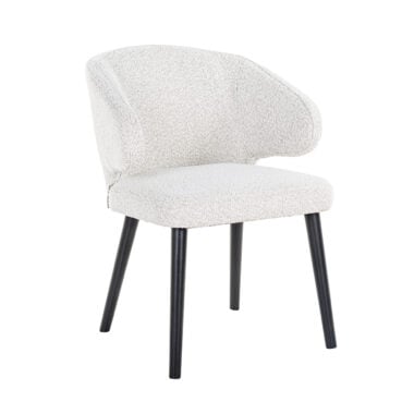 - Eetkamerstoel Indigo white bouclé