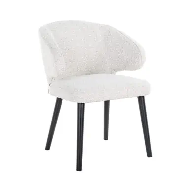 - Eetkamerstoel Indigo white bouclé
