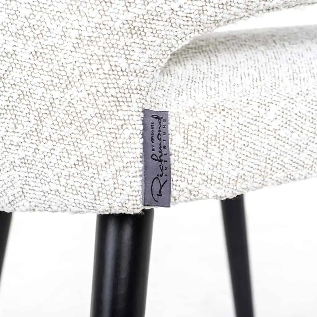 - Eetkamerstoel Indigo white bouclé