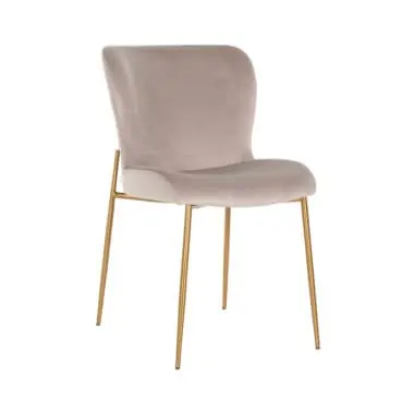 - Eetkamerstoel Odessa khaki velvet fire retardant (Set of 2)