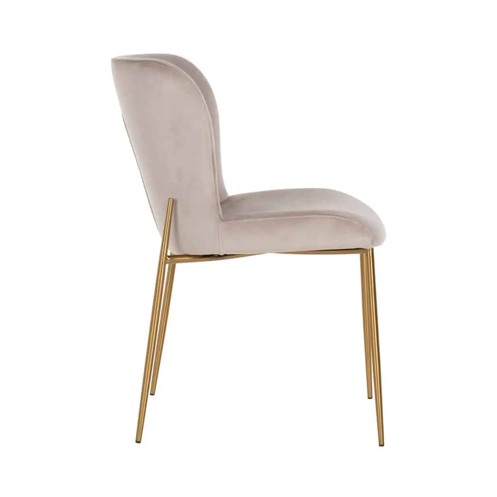 - Eetkamerstoel Odessa khaki velvet fire retardant (Set of 2)