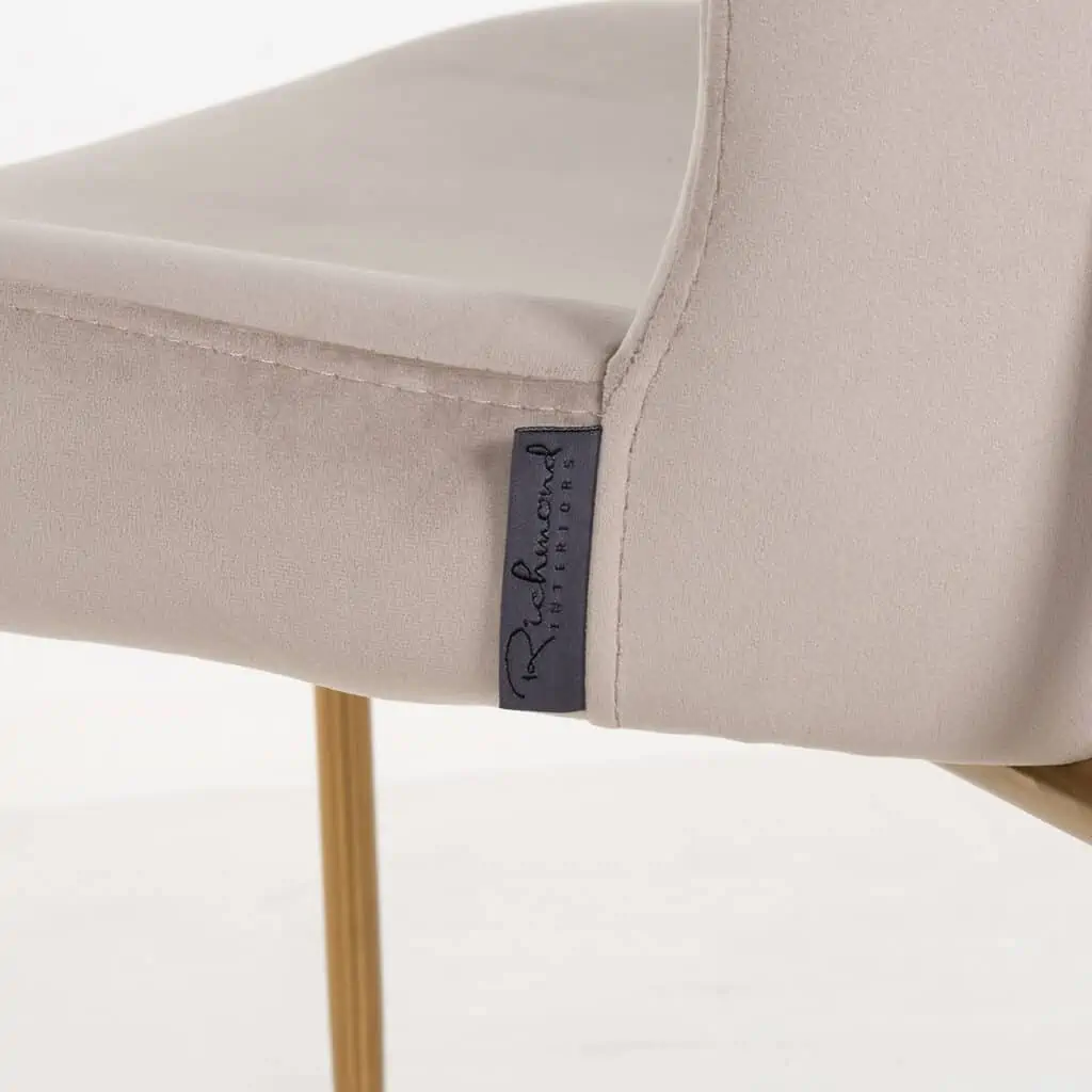- Eetkamerstoel Odessa khaki velvet fire retardant (Set of 2)