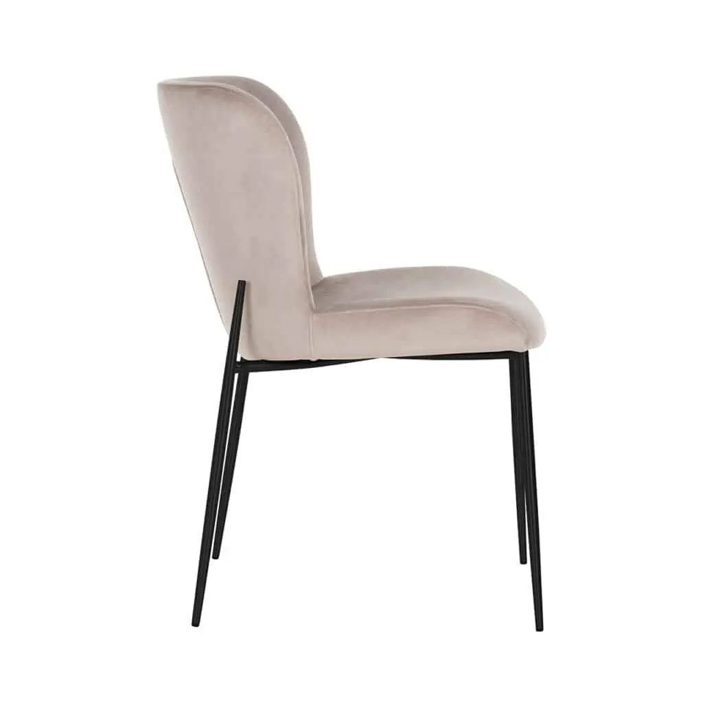 - Eetkamerstoel Darby khaki velvet fire retardant (Set of 2)