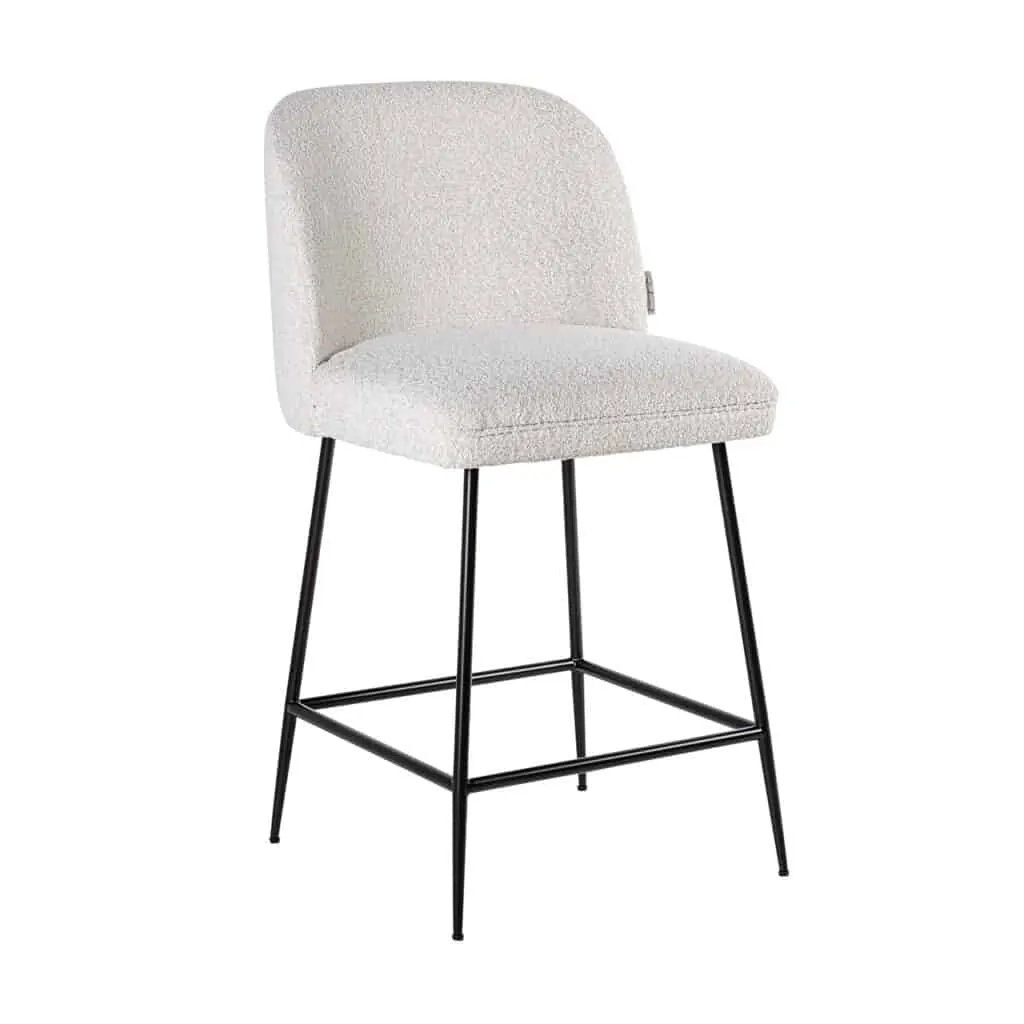 - Counterstoel Pullitzer white bouclé