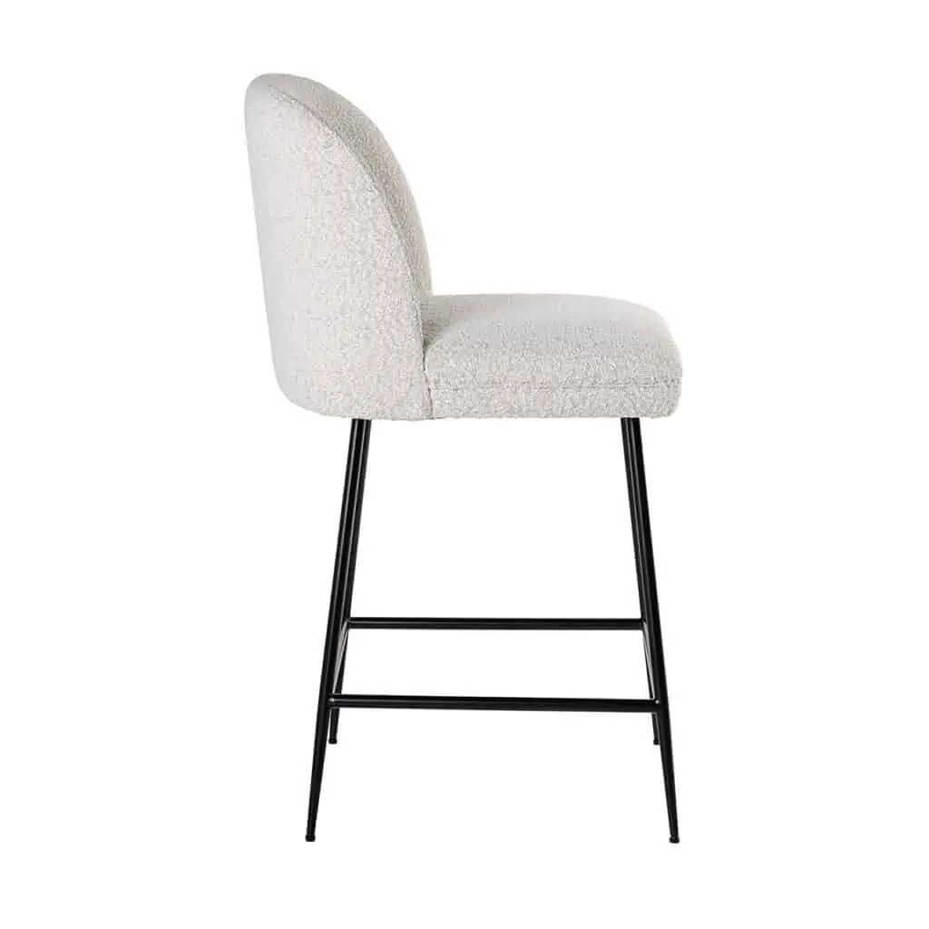 - Counterstoel Pullitzer white bouclé