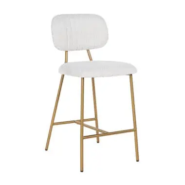 - Counterstoel Xenia white bouclé (Set of 2)