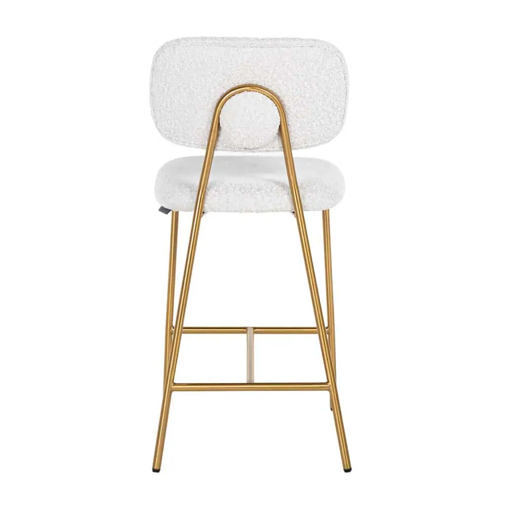 - Counterstoel Xenia white bouclé (Set of 2)