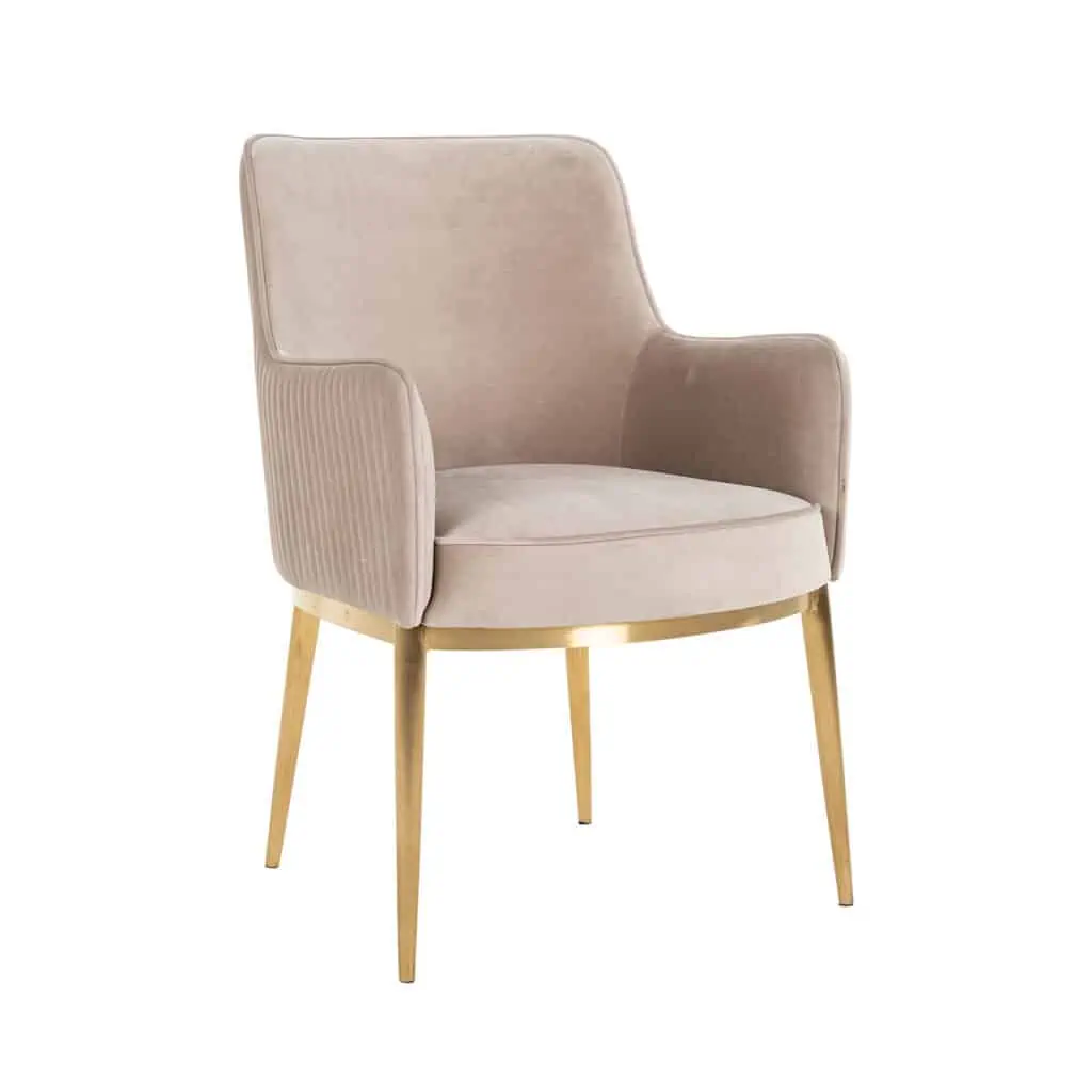 - Eetkamerstoel Breeze khaki velvet fire retardant (Set of 2)