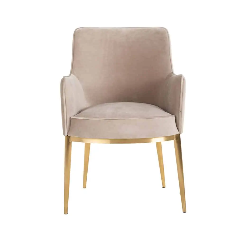- Eetkamerstoel Breeze khaki velvet fire retardant (Set of 2)