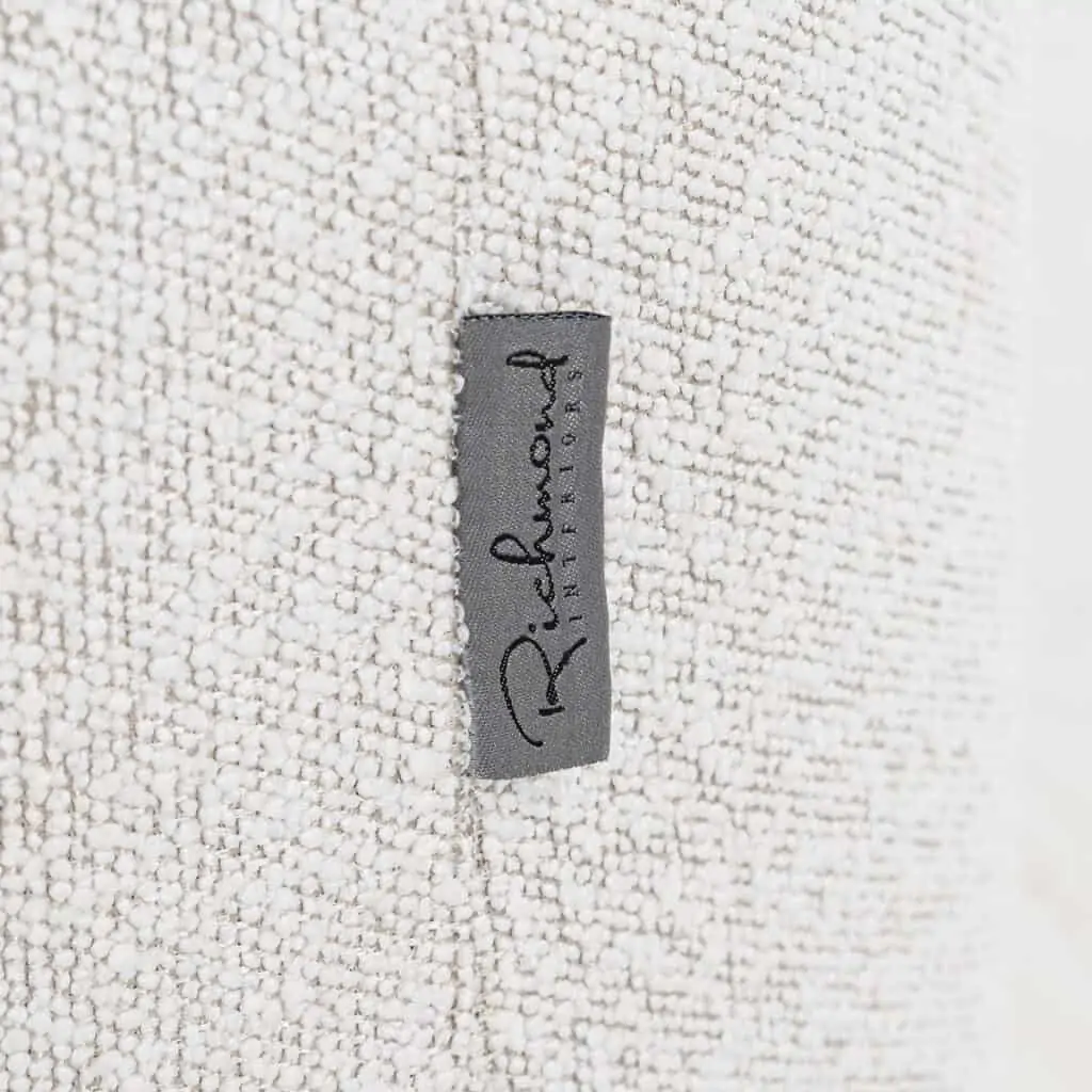 - Poef & Voetenbank Emmy white bouclé 70Ø