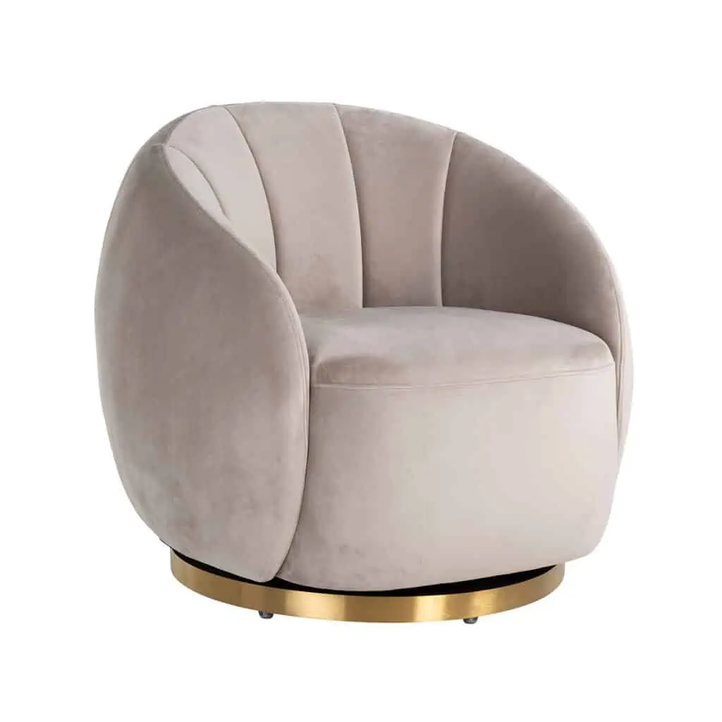 - Lounge stoel Jago khaki velvet