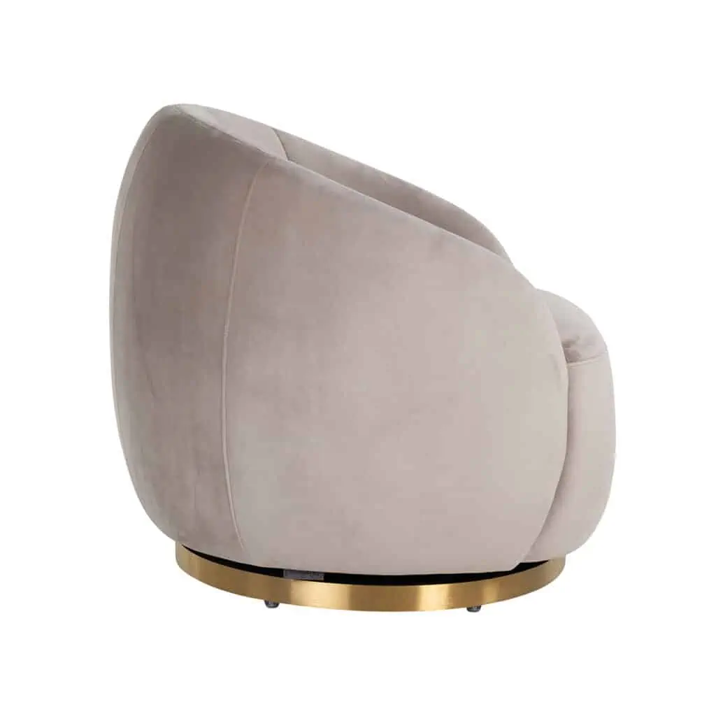 - Lounge stoel Jago khaki velvet