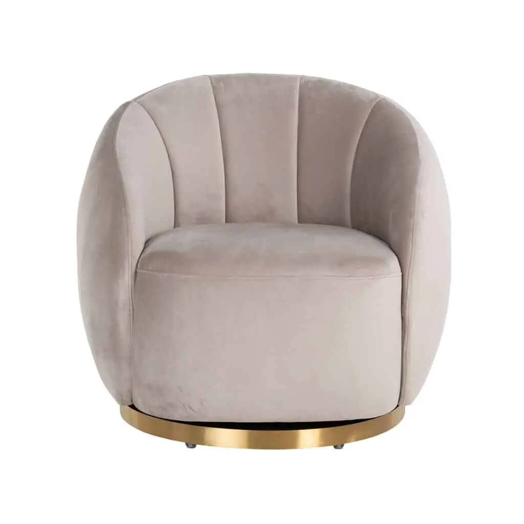 - Lounge stoel Jago khaki velvet