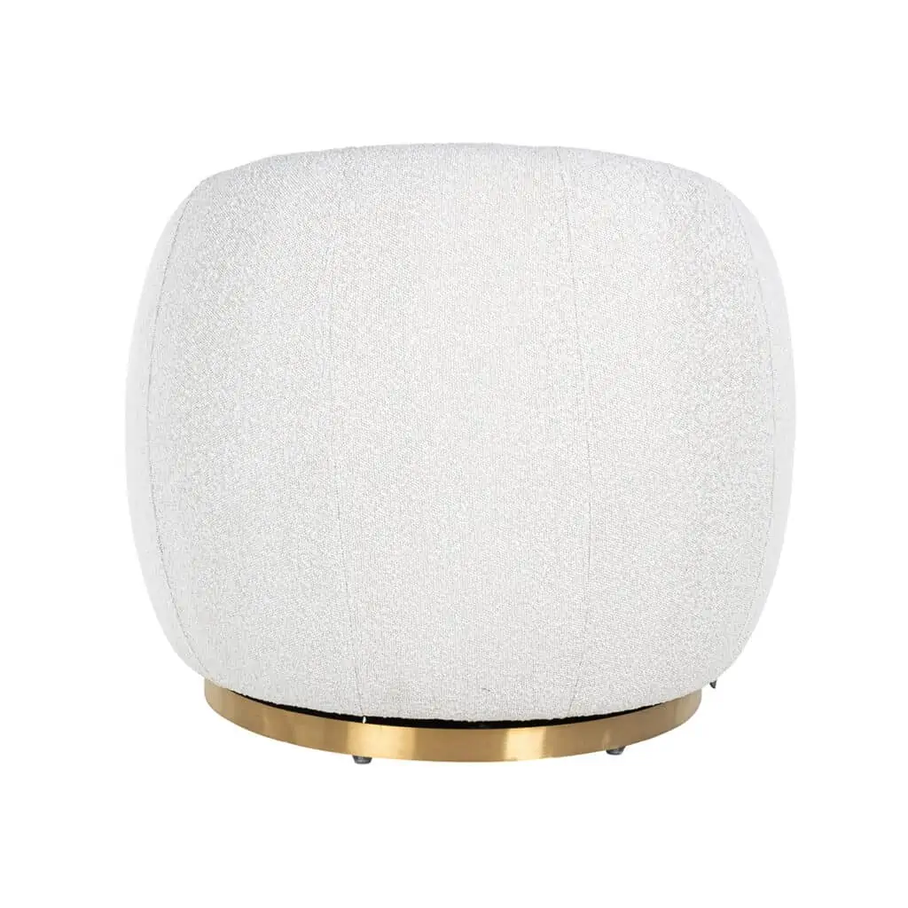 - Lounge stoel Jago white bouclé