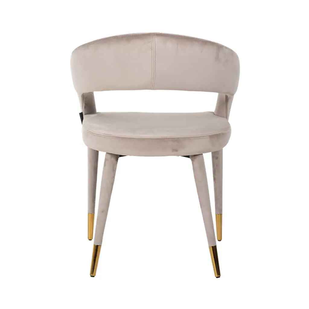 - Eetkamerstoel Gia khaki velvet fire retardant