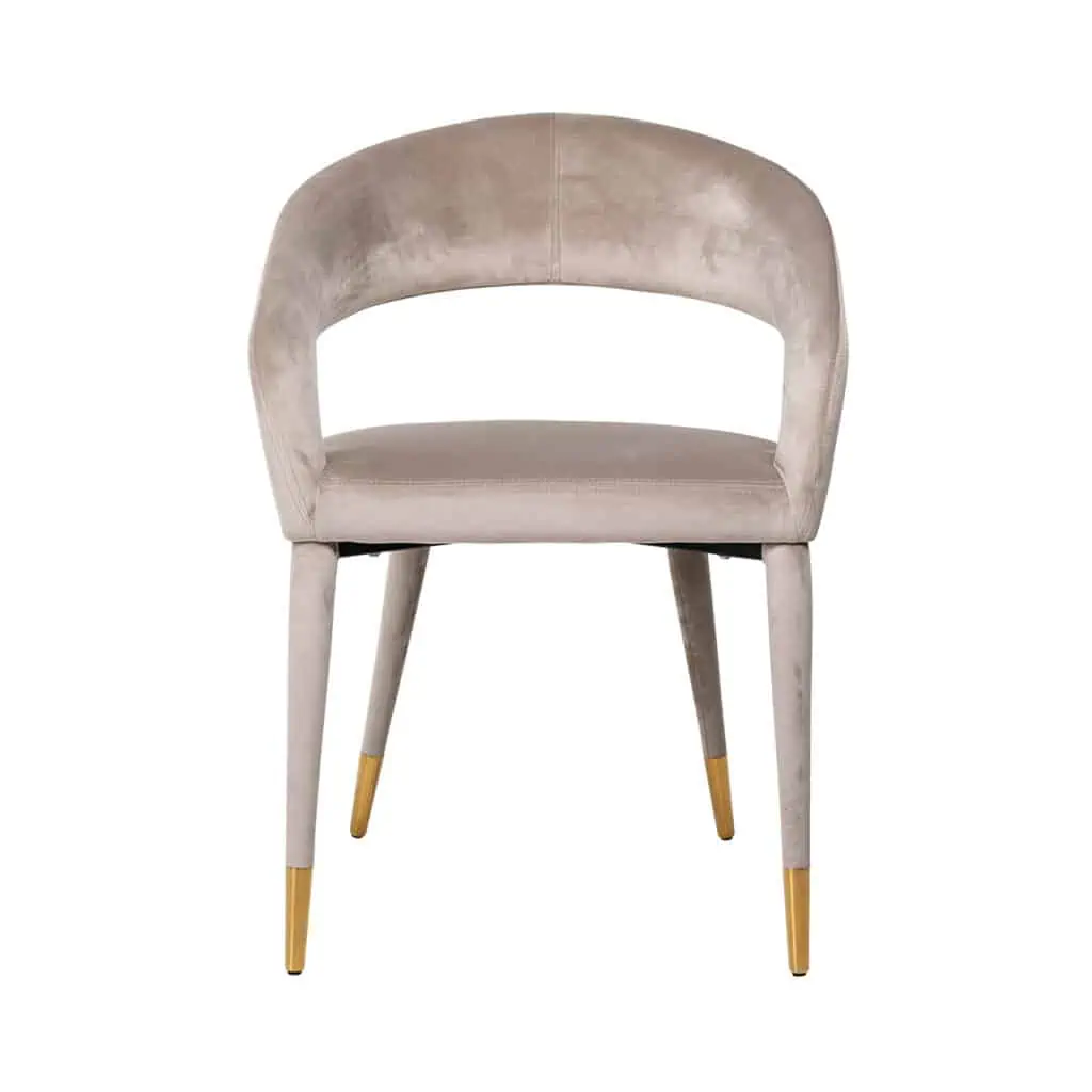 - Eetkamerstoel Gia khaki velvet fire retardant