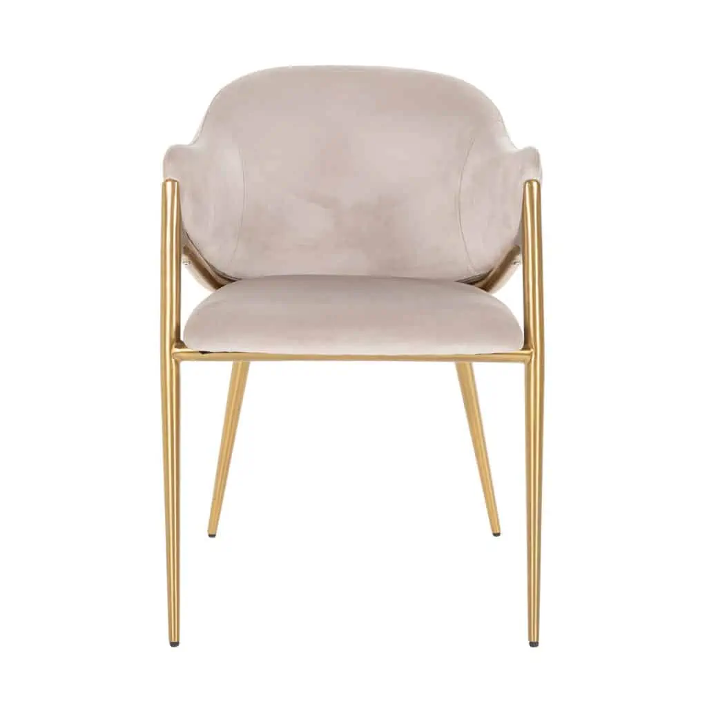 - Eetkamerstoel Gwen khaki velvet fire retardant