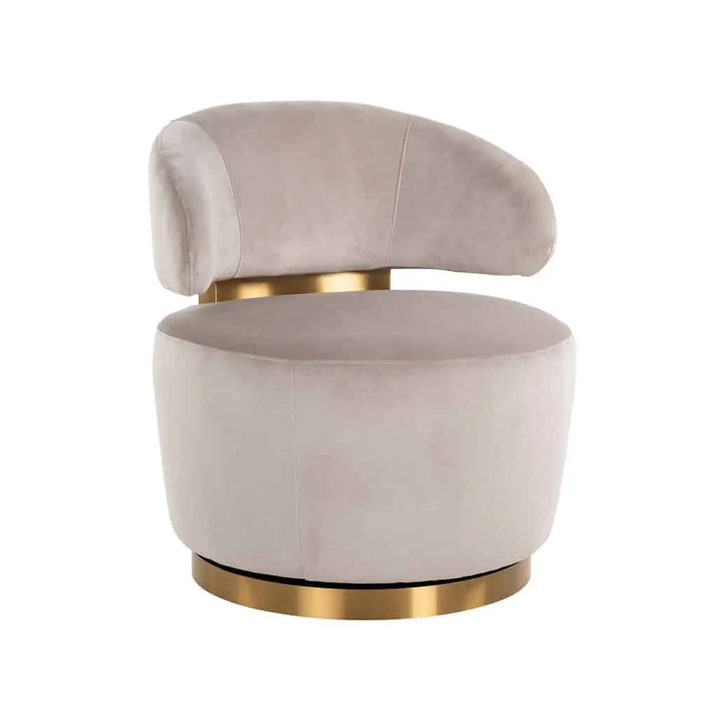 - Lounge stoel Maxime khaki velvet
