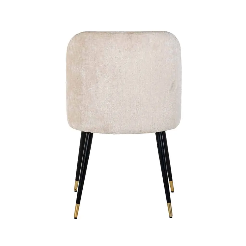 - Eetkamerstoel Alicia FR white chenille fire retardant