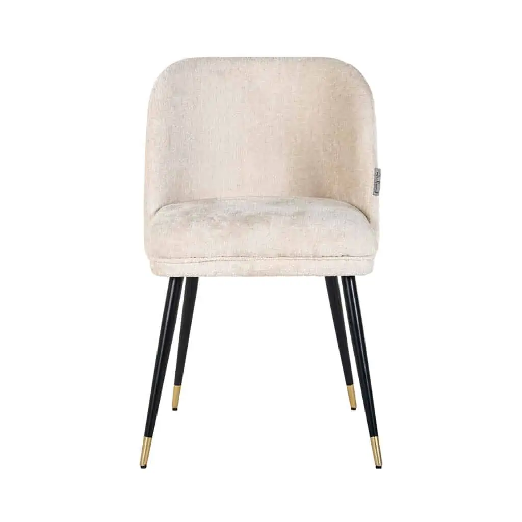 - Eetkamerstoel Alicia FR white chenille fire retardant