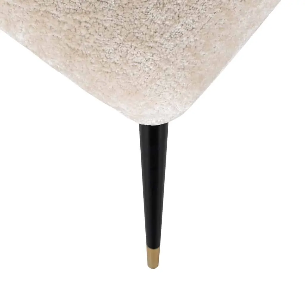 - Eetkamerstoel Alicia FR white chenille fire retardant