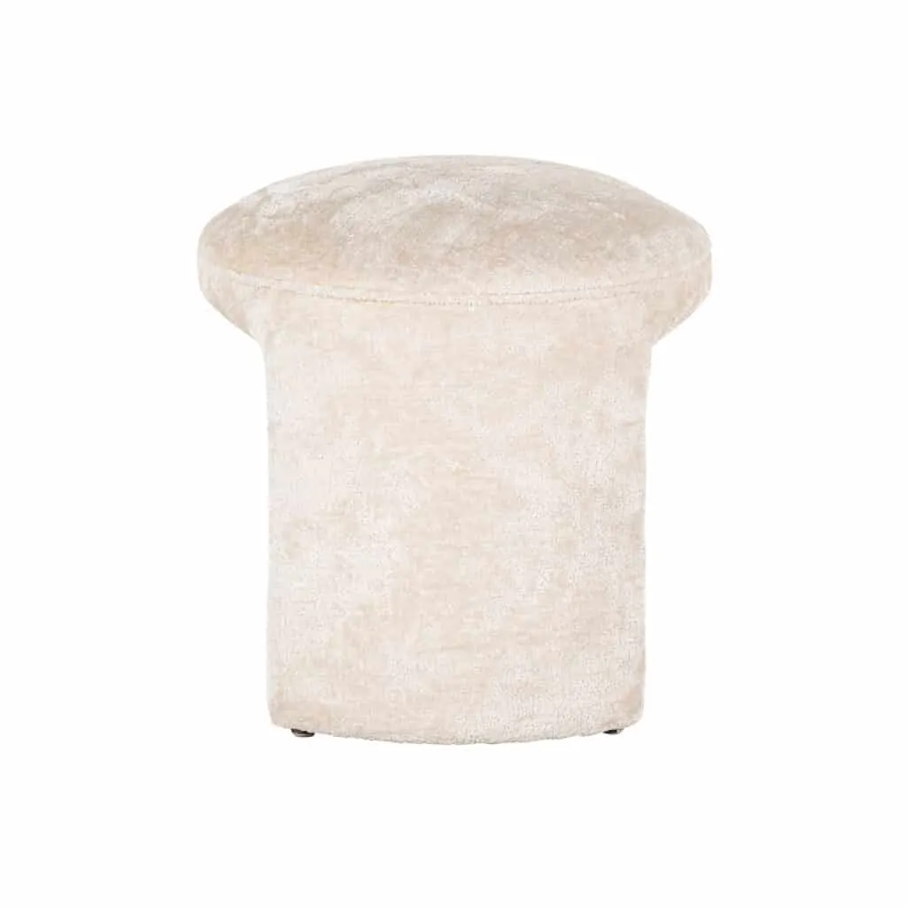 - Poef & Voetenbank Fargo white chenille