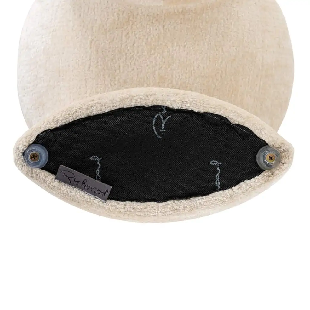 - Poef & Voetenbank Fargo white chenille